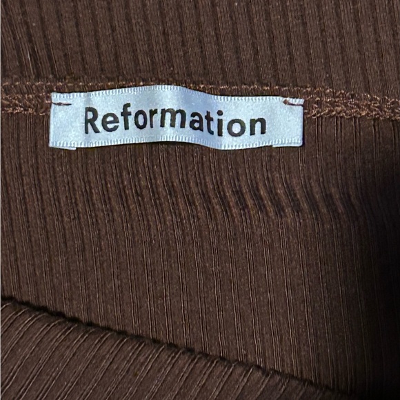 Reformation Formosa Knit Dark Brown Dress - Picture 8 of 11